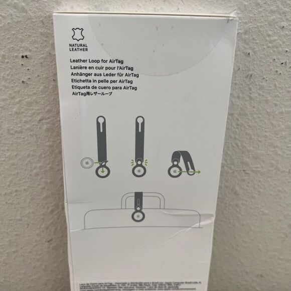 Apple - AirTag Leather Loop - Saddle Brown MX4A2ZM/A NEW IN BOX - Picture 3 of 6